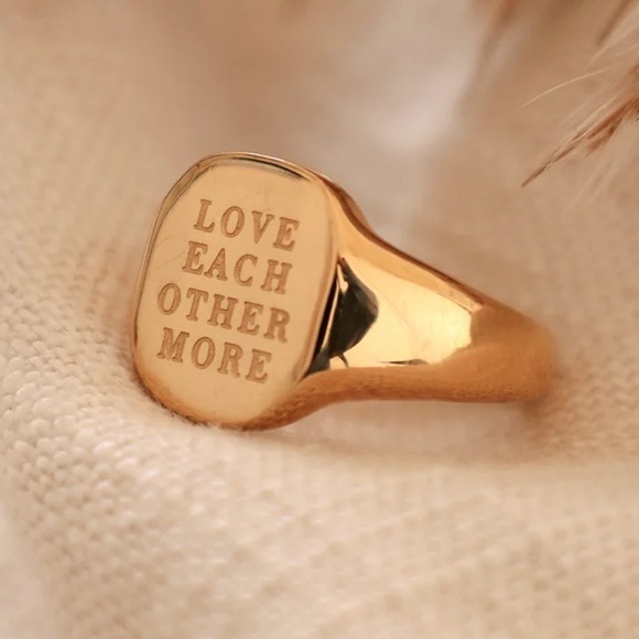 NEW! LOVE EACH-OTHER MORE GOLD RING - Picture 1 of 4